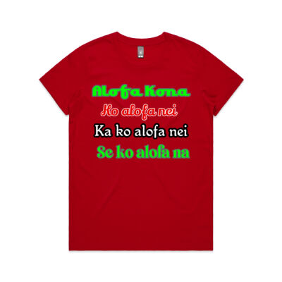 AS Colour - Women's Maple Crew Tee # Alofa kona se ko alofa nei. Thumbnail
